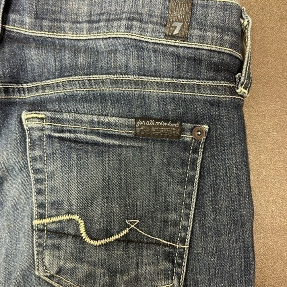 521.  Seven for all mankind blue women’s Josefina crop skinny boyfriend size 24